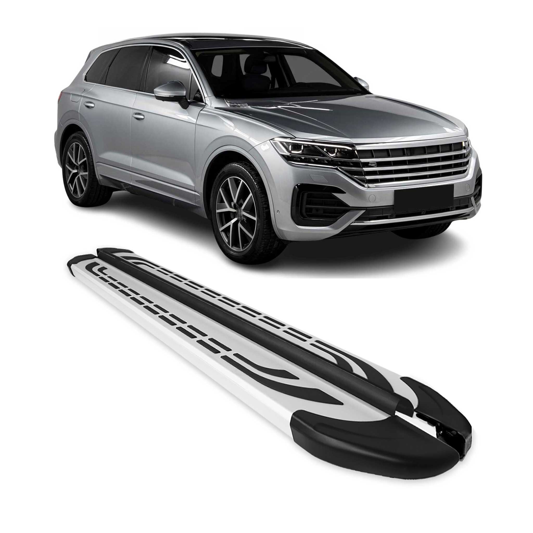 Trittbretter Seitenschweller für VW Touareg 3 2018-2026 Alu Silber