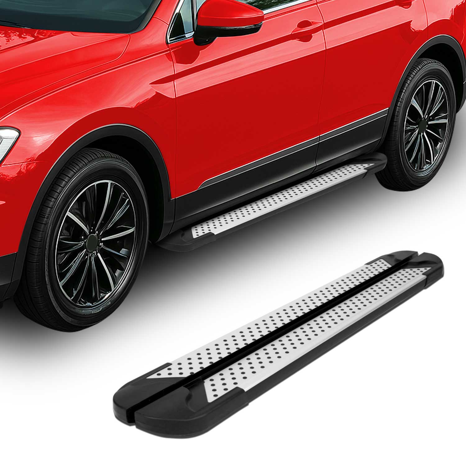 Alu Seitenbretter Trittbretter für Peugeot Expert 2007-2016 Kurzer Schwarz