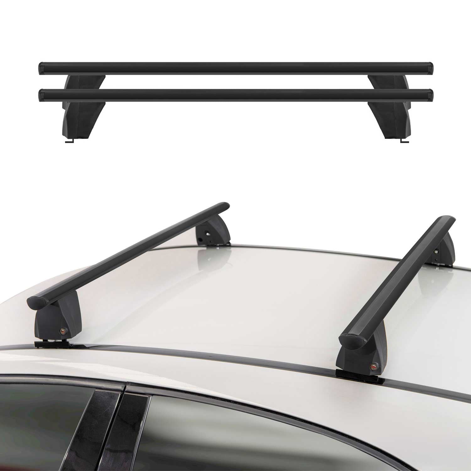 Menabo Dachträger Grundträger für BMW 5 G60 2024-2026 Alu Schwarz 2tlg