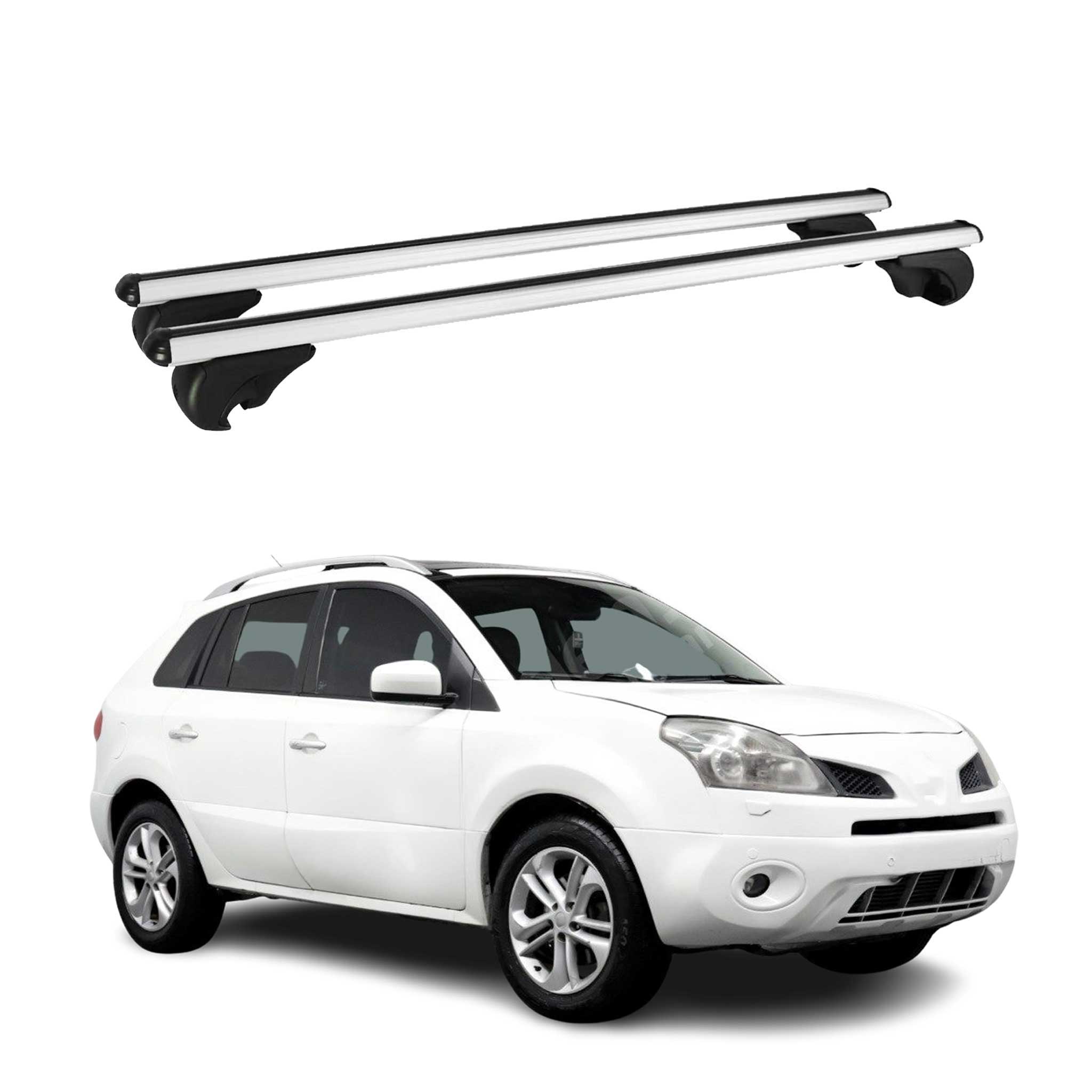 Dachträger Grundtäger für Renault Koleos mk1 2008-2016 75kg Alu Silber 2 tlg