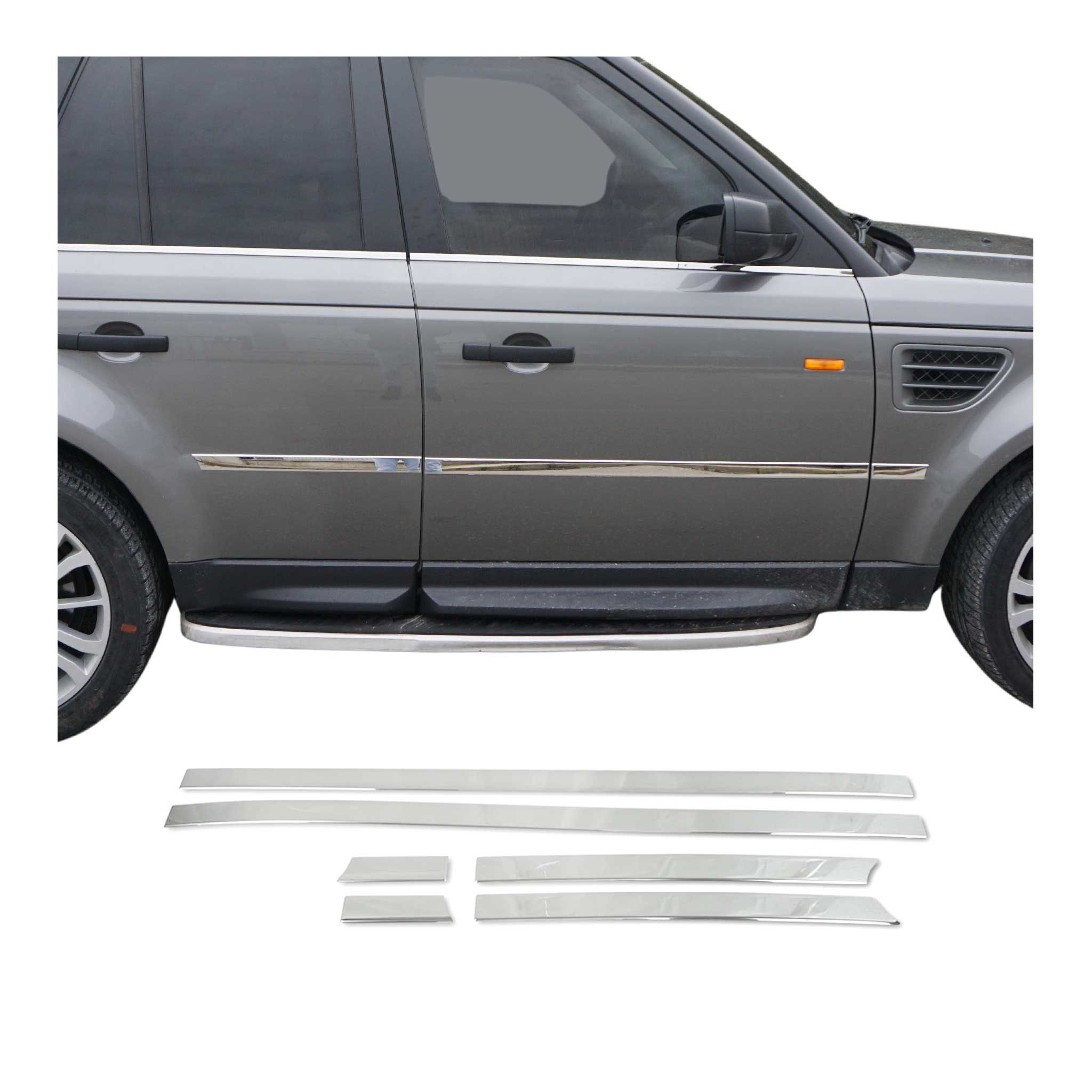 Seitentürleiste Türschutz für Land Range Rover Sport 2005-2014 Edelstahl 6x