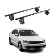 Stahl Dachträger für VW Jetta VI 2010-2018 TÜV Abschließbar 75 kg 2tlg Schwarz