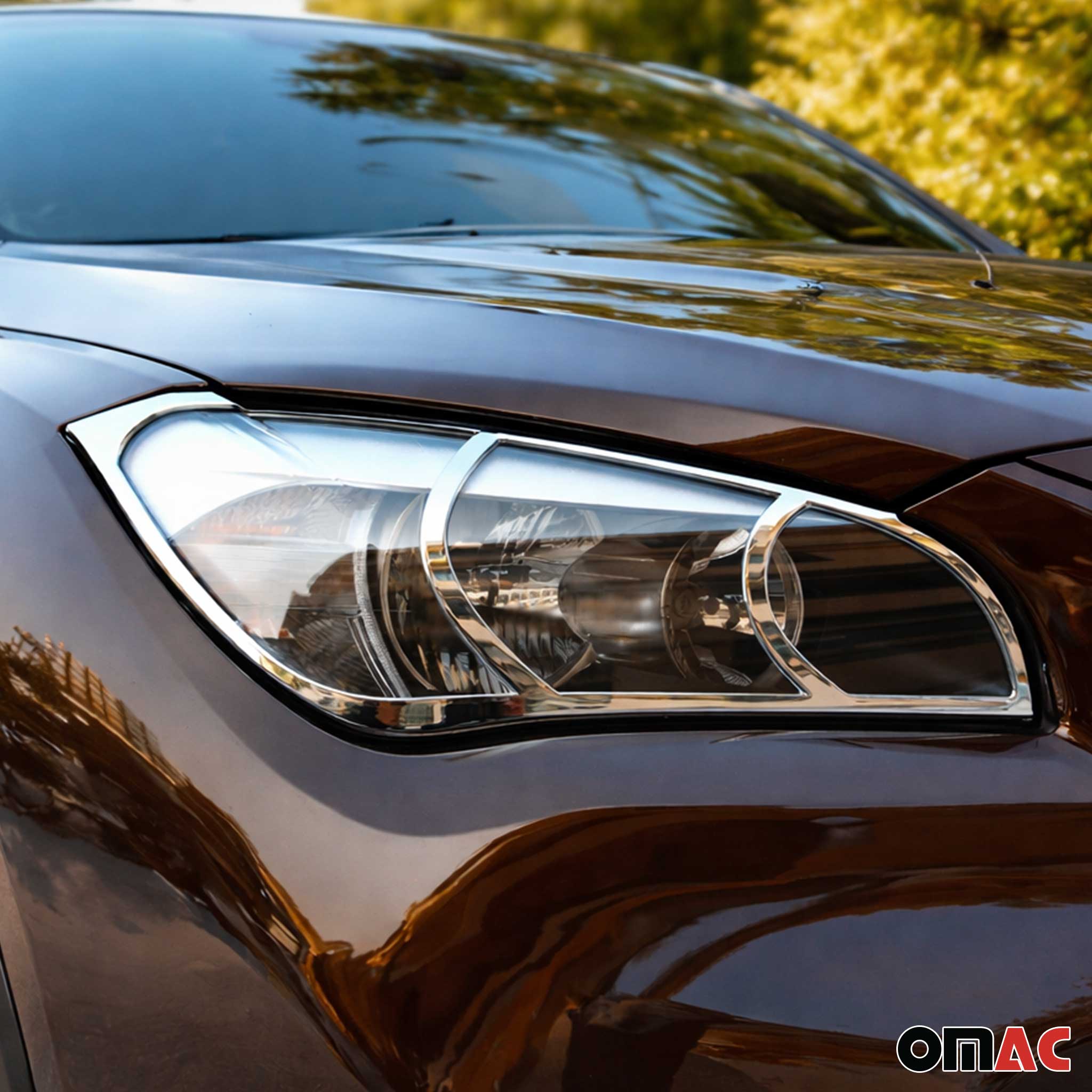 Scheinwerfer Frontlicht Rahmen für BMW X1 E84 2009-2015 Chrom Blende ABS