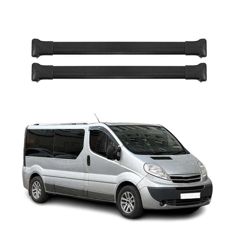 Dachträger Grundtäger für Nissan Primastar 2001-2014 75kg Alu Schwarz 2 tlg