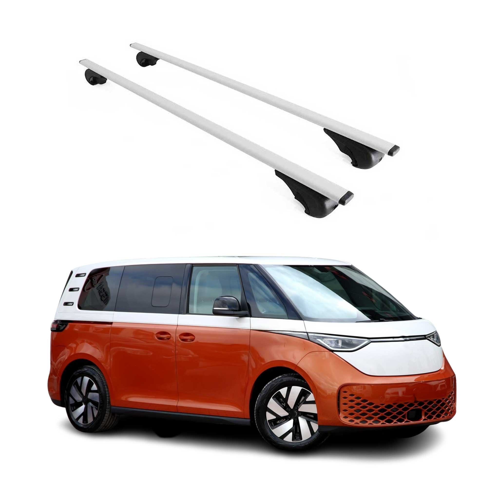 Dachträger Grundtäger für VW ID. BUZZ 2022-2026 75kg Metall Silber 2 tlg