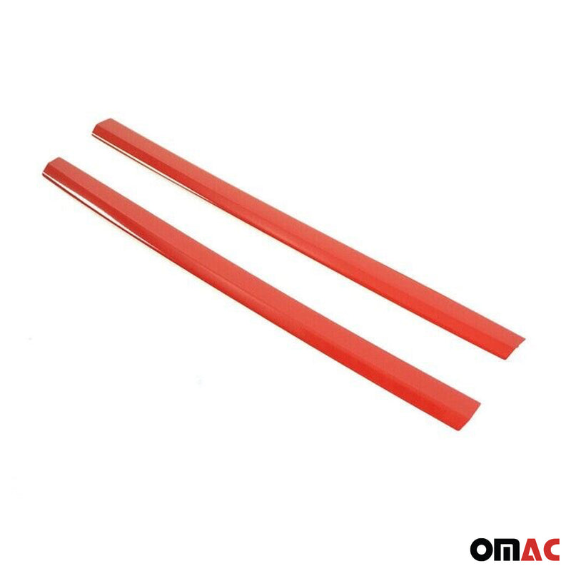 Kühlergrill Grillleisten für VW T6 Transporter 2015-19 Highline Edelstahl Rot 2x