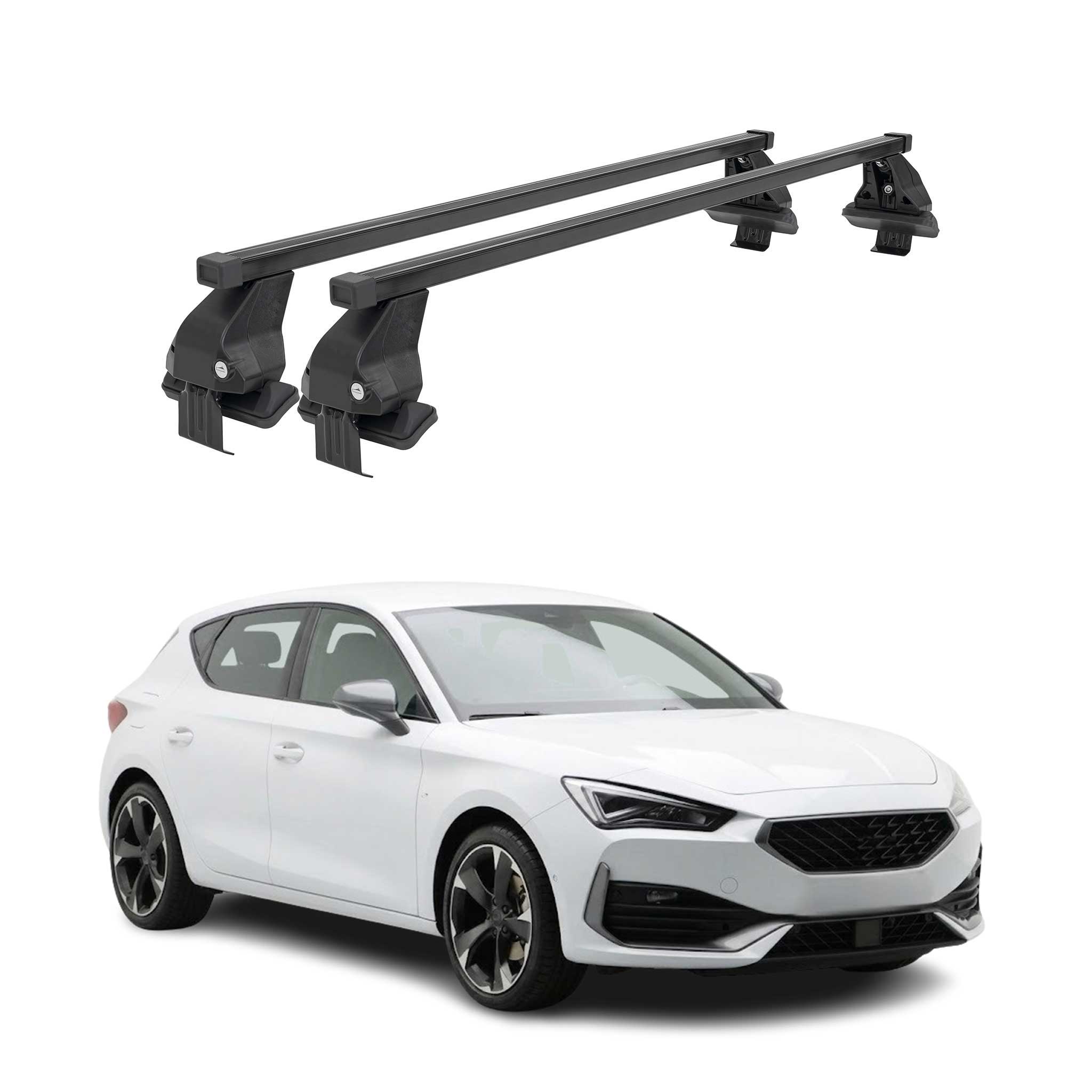 Menabo Dachträger Grundtäger für Cupra Leon IV 2020-2023 Pre-FL Schwarz Stahl 2x