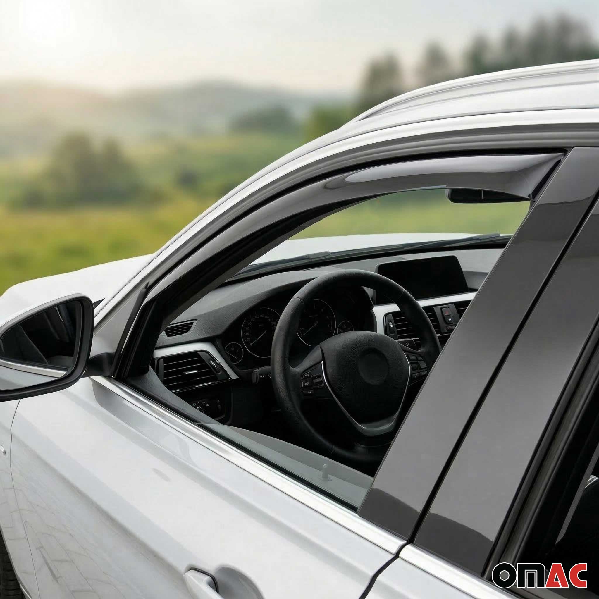 Windabweiser Regenabweiser für BMW 3er F30 F31 2012-2019 Dunkel Acryl 2tlg