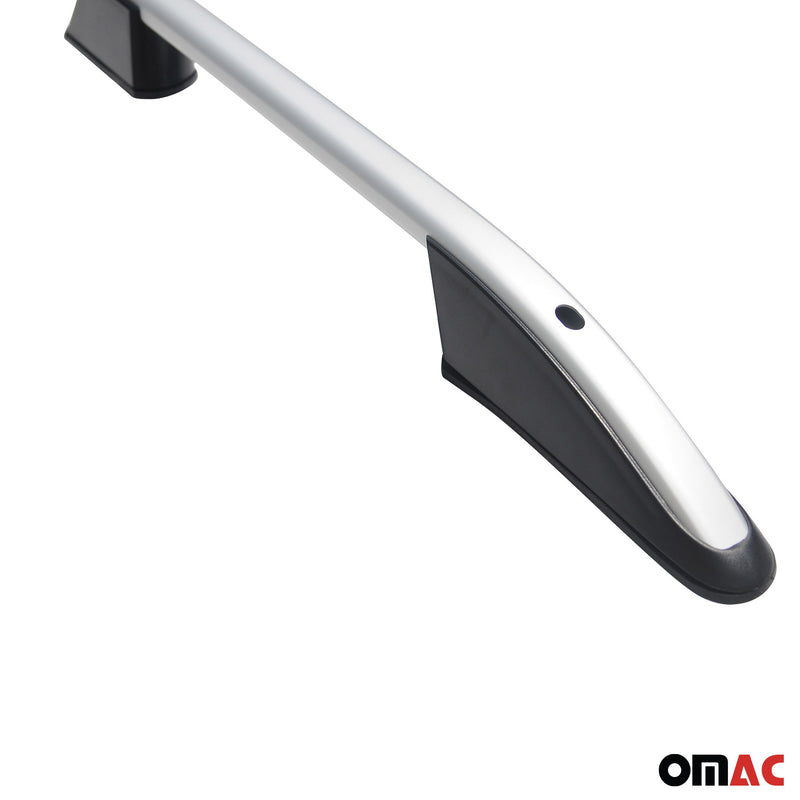 Dachreling + Dachträger SET für Fiat Doblo L1 Kurzer 2000-2010 Alu Silber 4tlg