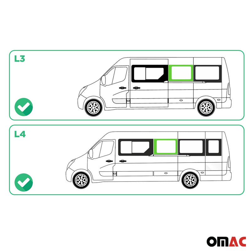 Seitenfenster Auto Fenster für Opel Movano 2010-2025 Schiebetür Links L3 L4