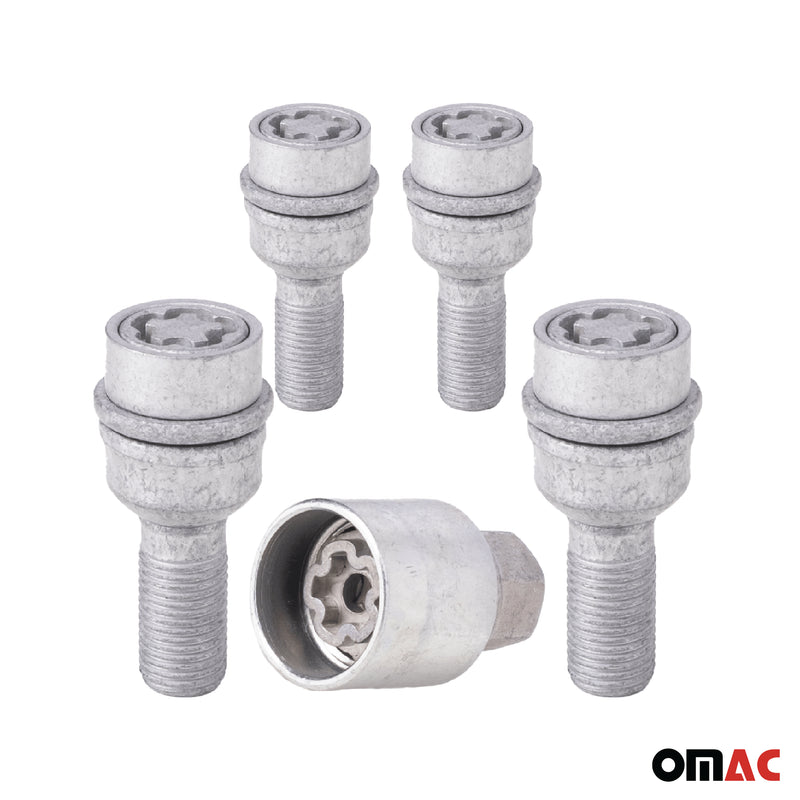 Radschloss Satz für Mercedes Klasse X ab 2018 Felgenschloss Silber 4tlg M15X1.25