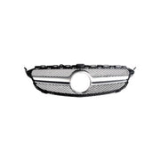 Kühlergrill Grill Frontgrill für Mercedes C Klasse W205 2019-2021 AMG Silber