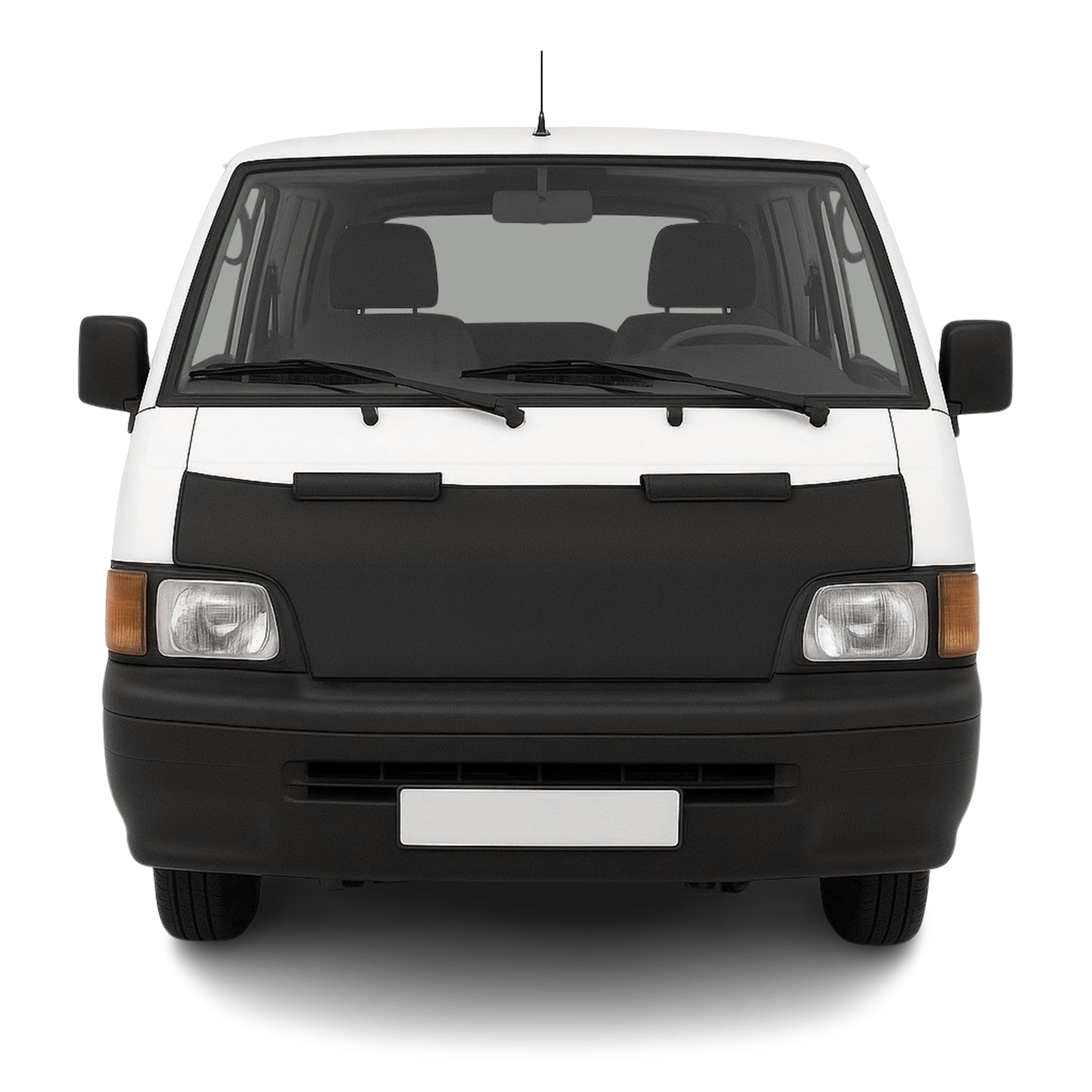 Haubenbra Steinschlagschutz für Mitsubishi L300 1994-2004 Schwarz Halb