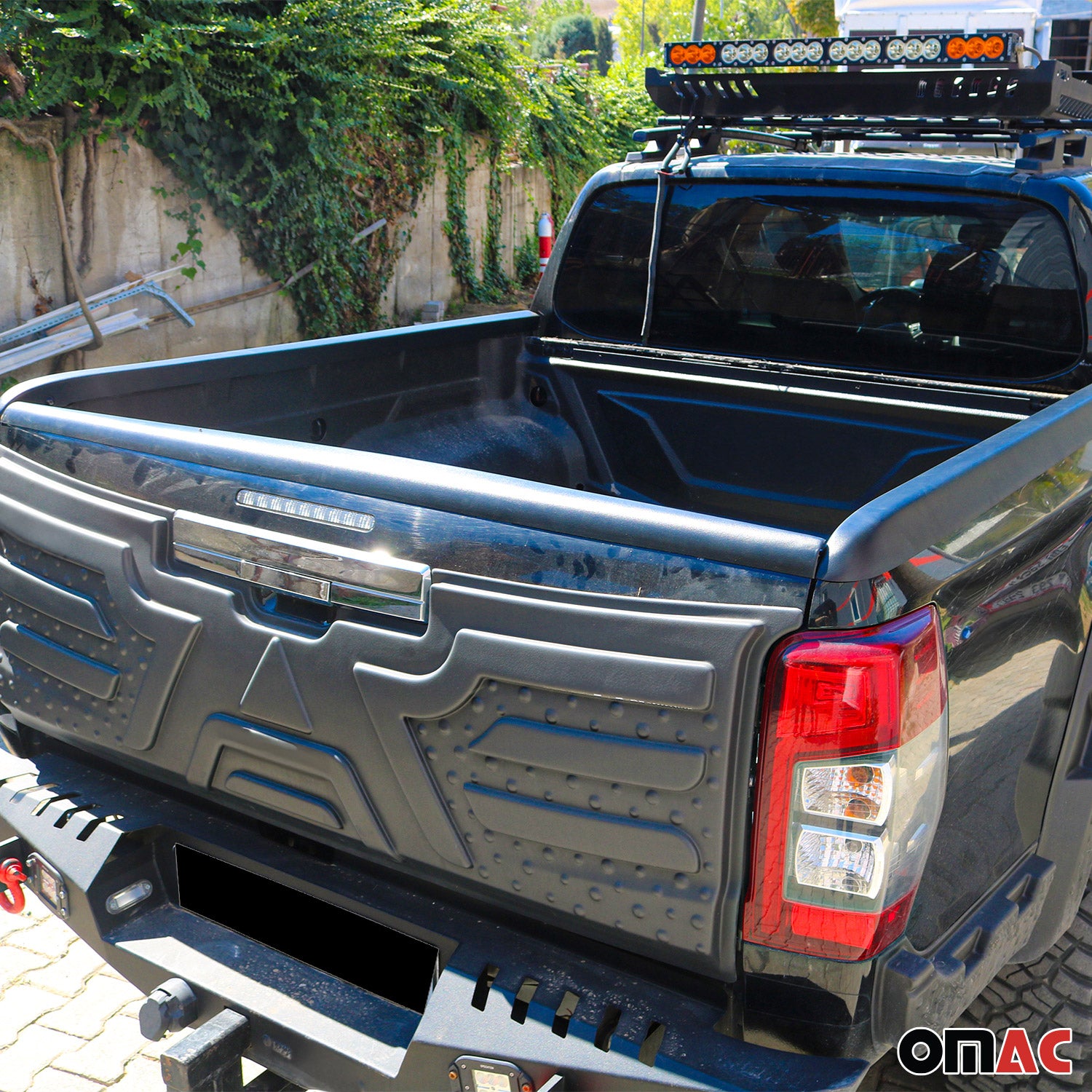 Heckklappenschutz Schutzleiste für Ford Ranger 2015-2022 ABS Schwarz