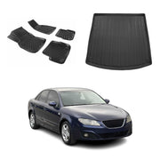 OMAC Fußmatten & Kofferraumwanne Set für Seat Exeo 2009-2012 Pre-FL