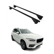 Dachträger Grundtäger für Volvo XC90 2015-2019 75kg Metall Schwarz 2 tlg