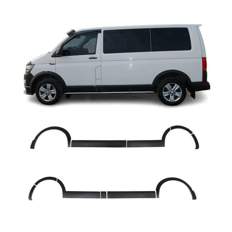 Radlaufschutz Kotflügel für VW T6 2015-2019 L1 Kurzer LHD ABS Schwarz 11tlg
