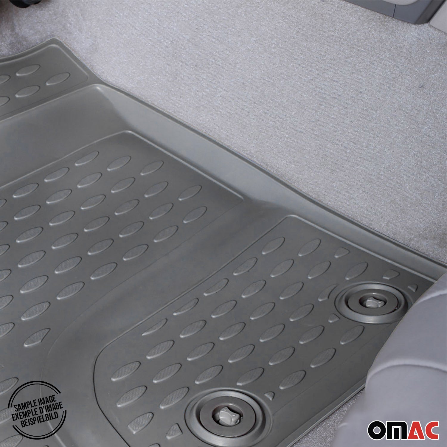 OMAC Gummimatten Fußmatten für VW Golf mk5 Variant 2007-2009 TPE Automatten Grau