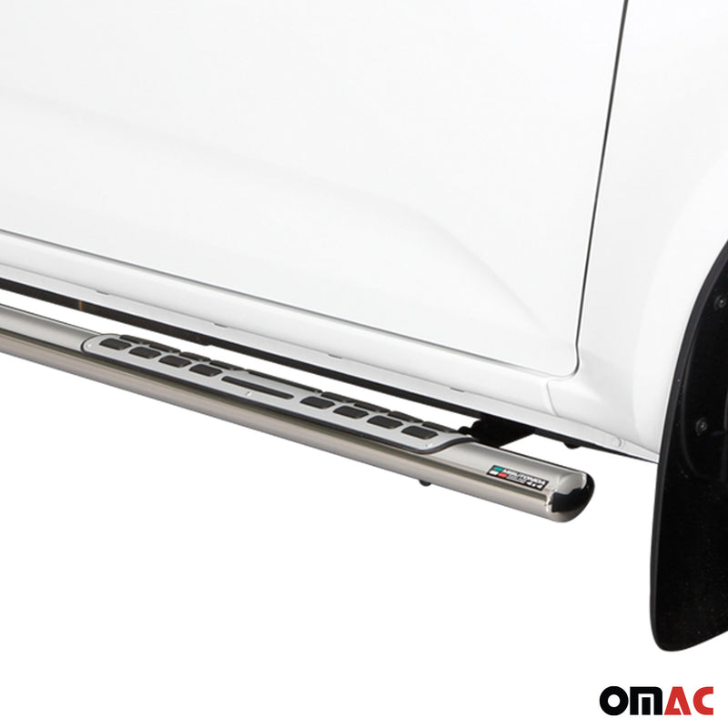 Stahl Seitenschweller Schwellerrohre für Isuzu D-Max Space Cab 2020-2025 Grau