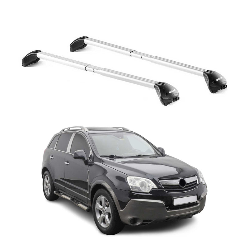 Dachträger Grundtäger für Opel Antara 2006-2015 5 tür 100kg Alu Silber 2 tlg ABE