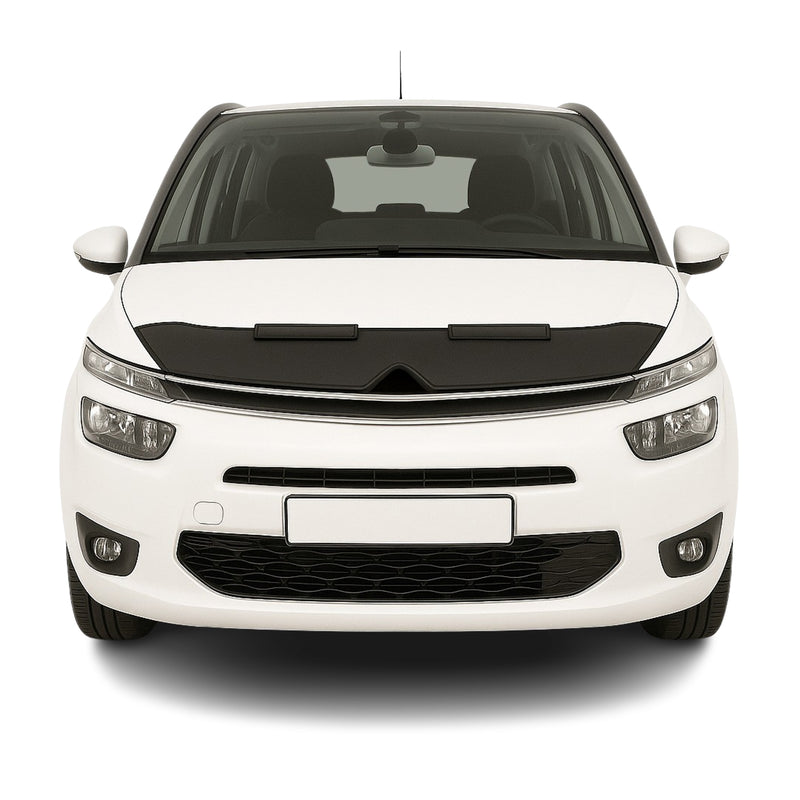Haubenbra Steinschlagschutz für Citroen C4 Picasso 2013-2018 Schwarz Halb