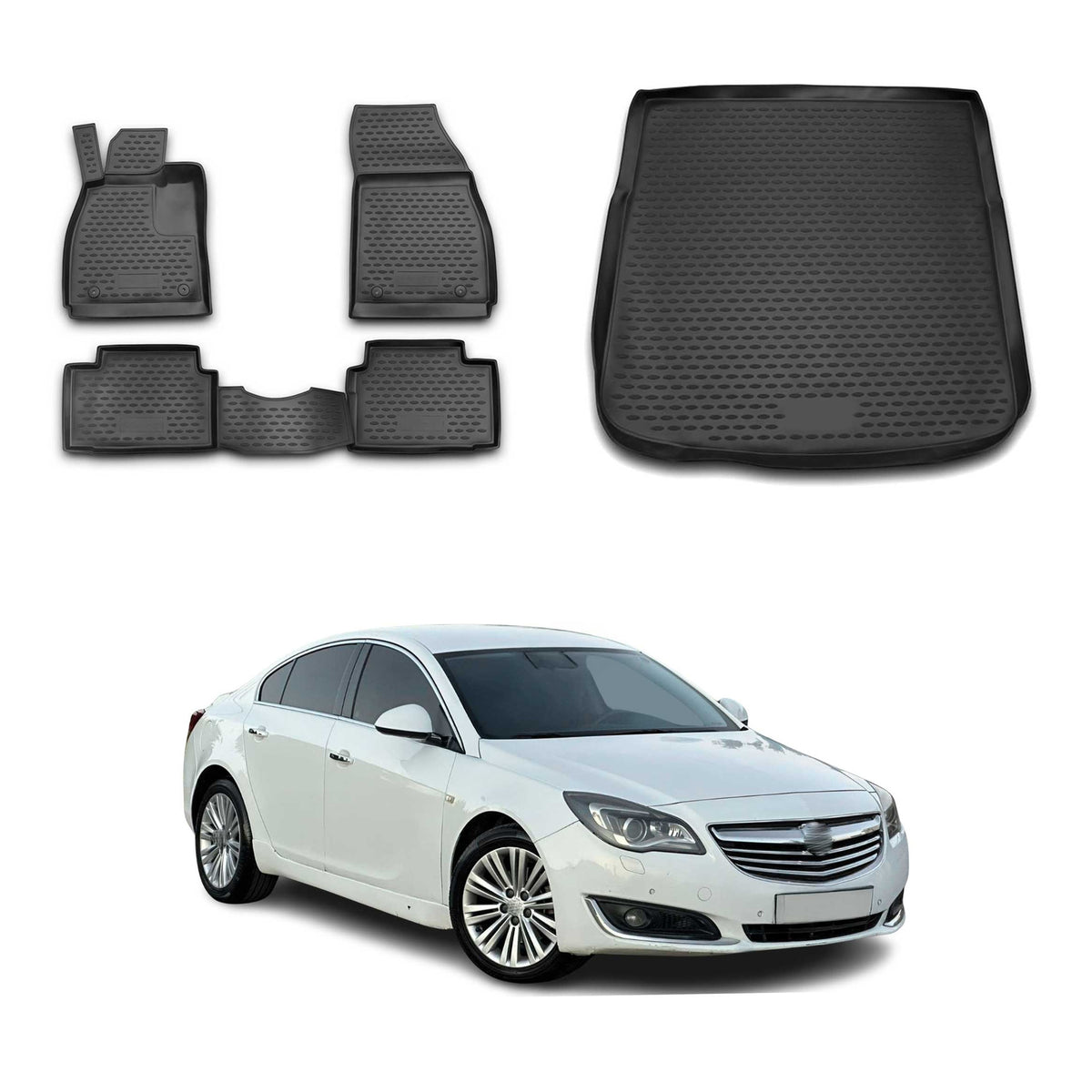 OMAC Fußmatten & Kofferraumwanne Set für Opel Insignia Coupe 2008-2017