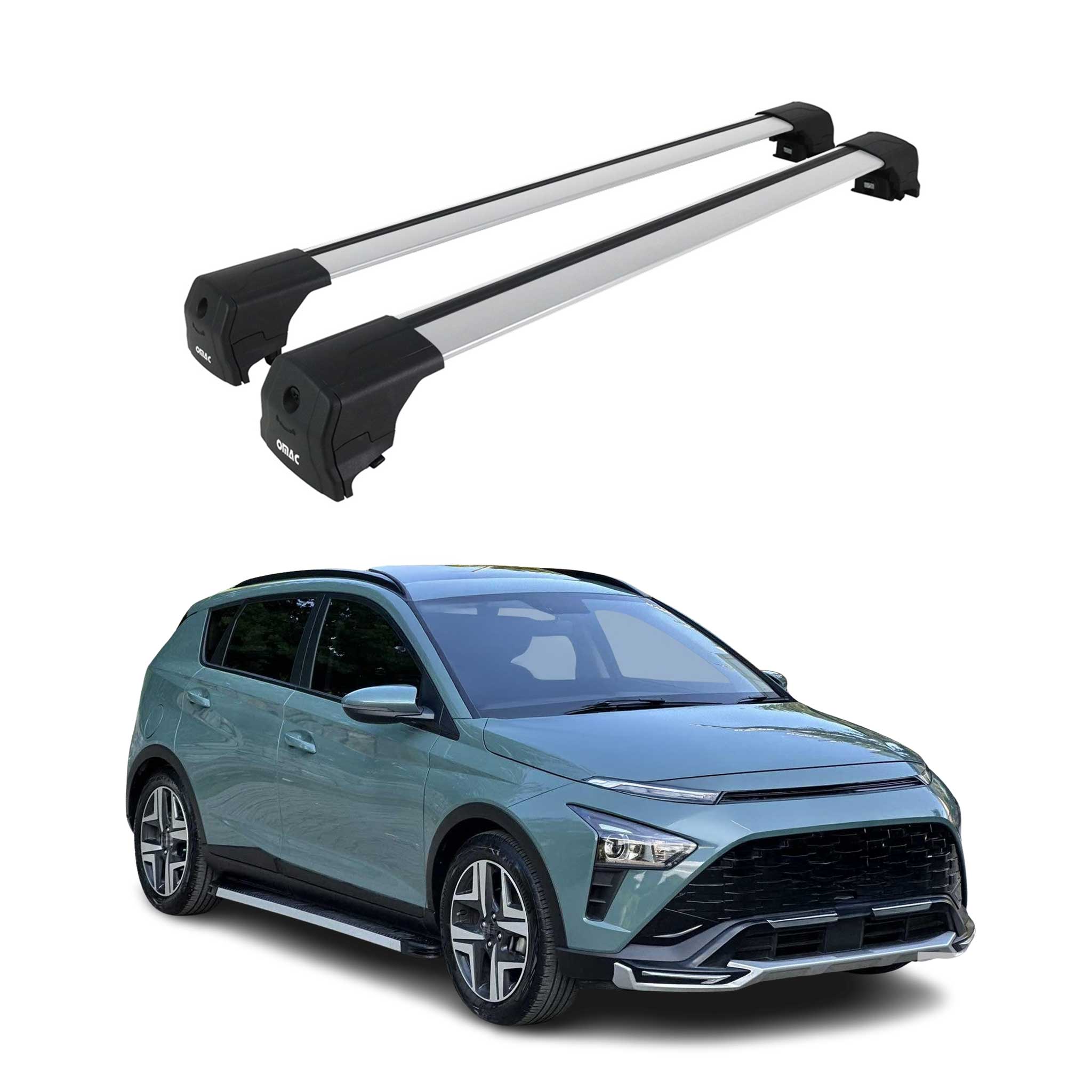 Dachträger Grundtäger für Hyundai Bayon 2021-2026 75kg Aluminium Silber 2 tlg