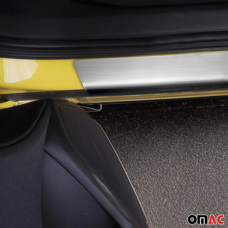 Door sill trims for Nissan X-Trail 2001-2007 stainless steel silver 2x