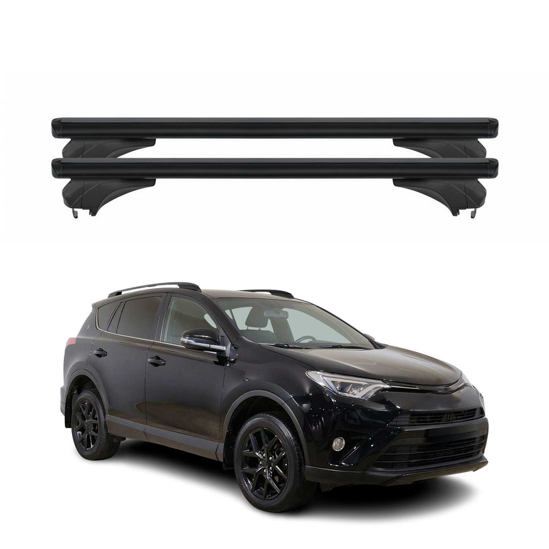 Menabo Dachträger Grundtäger für Toyota RAV4 XA50 2018-2025 Aluminium Schwarz 2x