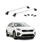 Dachträger Grundtäger für Kia Niro I 2017-2022 100kg Aluminium Silber 2 tlg ABE