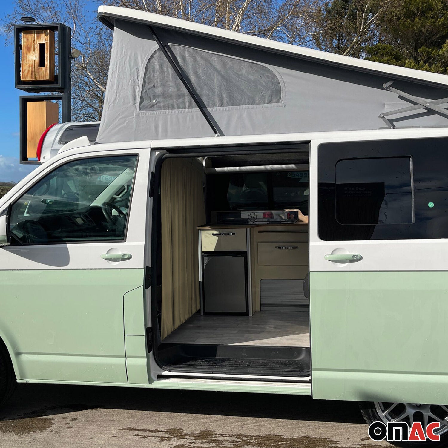 Maß Gardinen für Nissan NV400 Fahrerhaus Abtrennung Sonnenschutz Beige