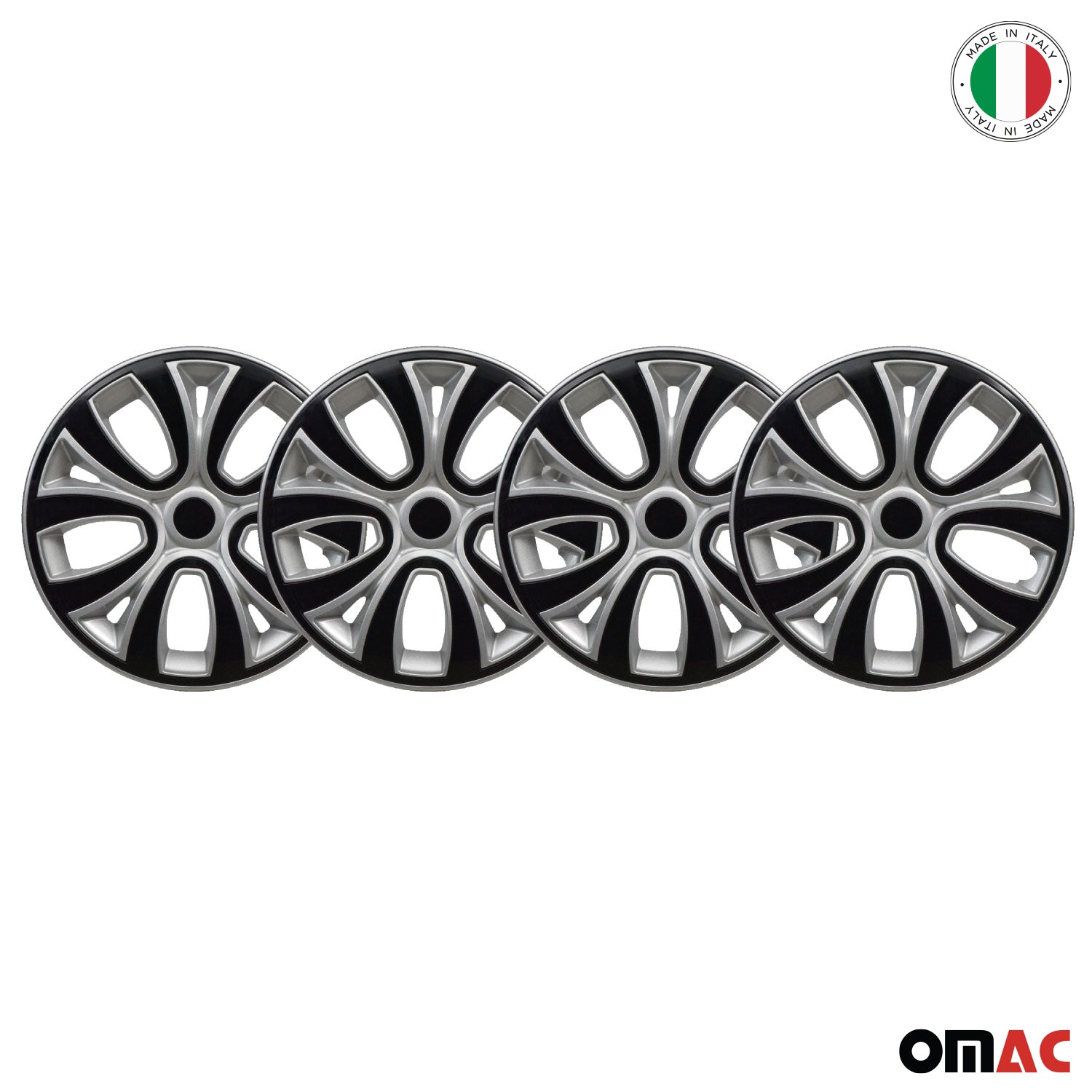 4x Radblenden Radkappen Radzierblenden für 14" Zoll Stahlfelgen Silber Schwarz