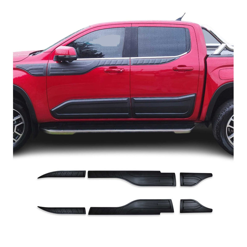 Türschutzleisten Seitenschutz für VW Amarok  2023-2025 ABS Schwarz 6tlg