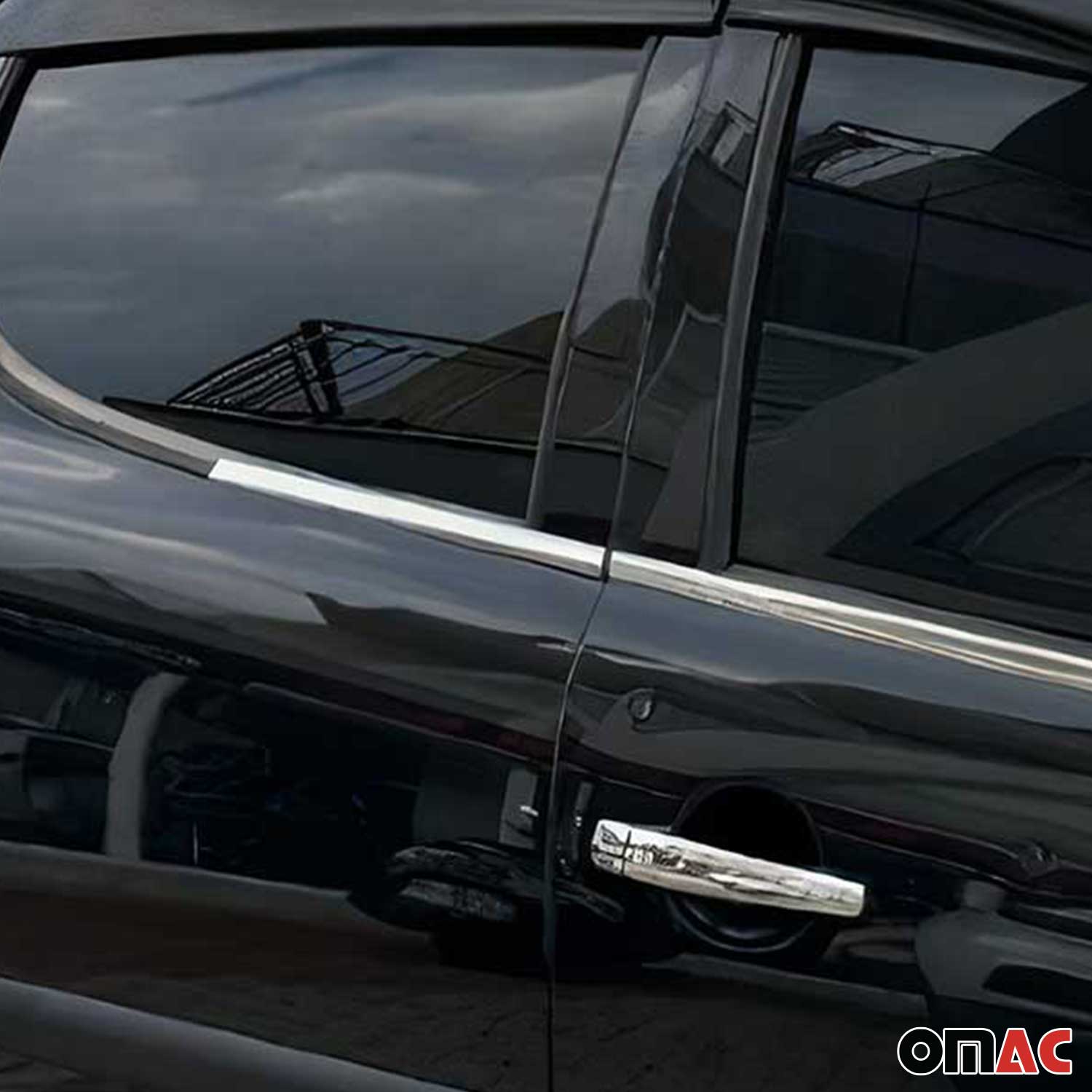 Fensterleisten Zierleisten für Peugeot 207 Schrägheck 5-Tür 2006-2012 Chrom 4tlg