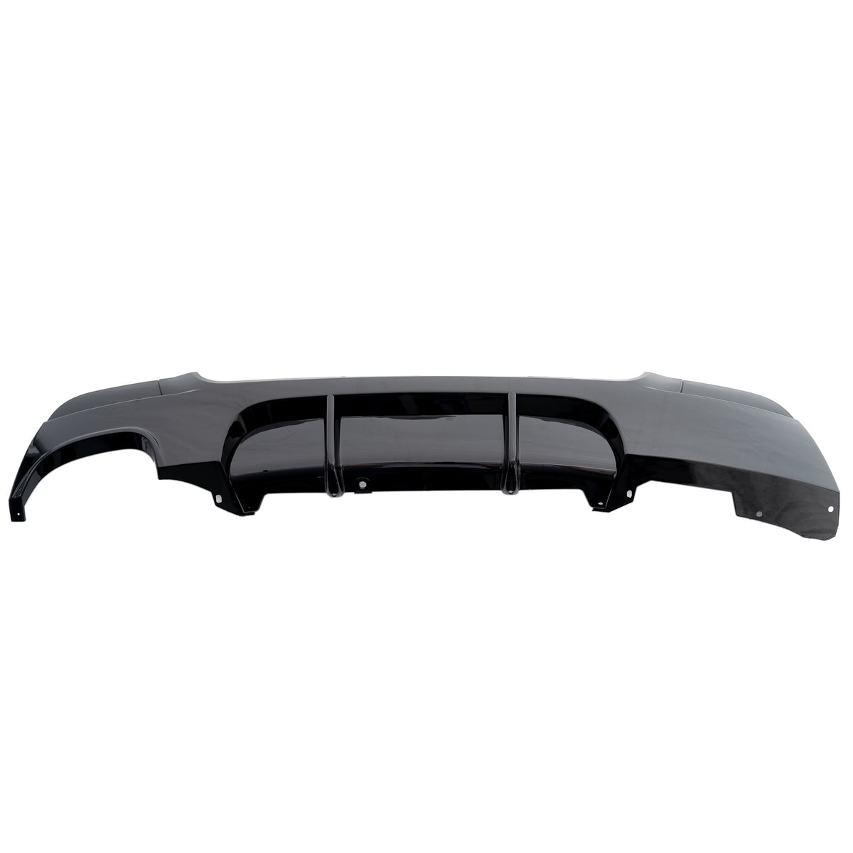 JOM Heckschürzeneinsatz für BMW 3er E92/E93 2006-2013 schwarz glänzend (1/2)-Rohr links