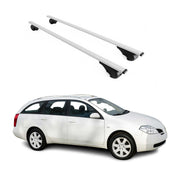 Dachträger Grundtäger für Nissan Primera Kombi 2002-2008 75kg Metall Silber 2x