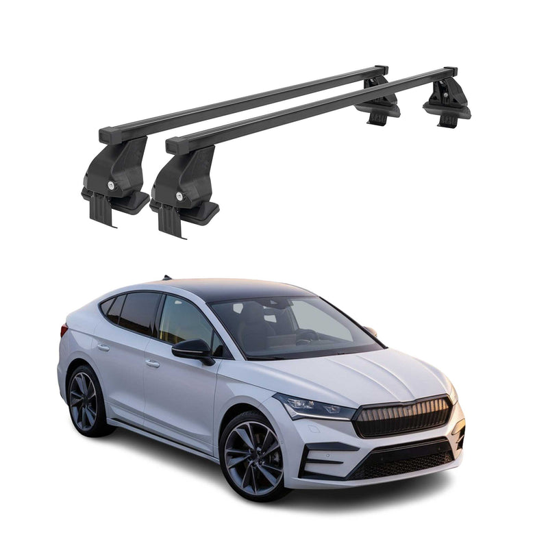 Menabo Dachträger Grundträger für Skoda Enyaq Coupè 2022-2025 Stahl Schwarz 2tlg