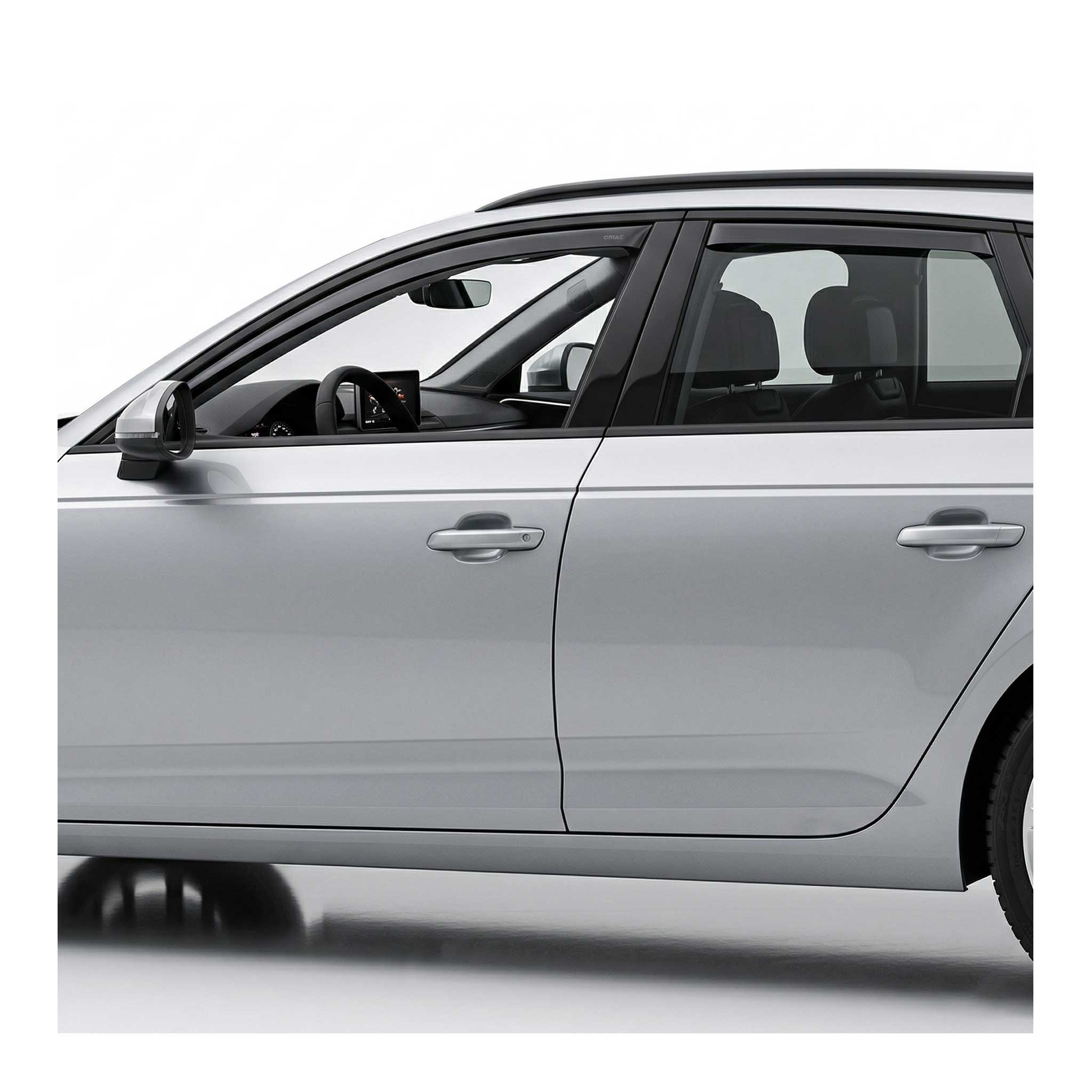 Windabweiser Regenabweiser für Audi A4 Allroad B9 2016-24 Kunststoff Schwarz 4x