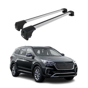 Dachträger Grundtäger für Hyundai Santa Fe III 2013-2018 Aluminium Silber 2 tlg