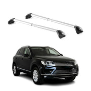 Dachträger Grundtäger für VW Touareg mk2 2010-2018 5 tür 100kg Alu Silber 2x ABE