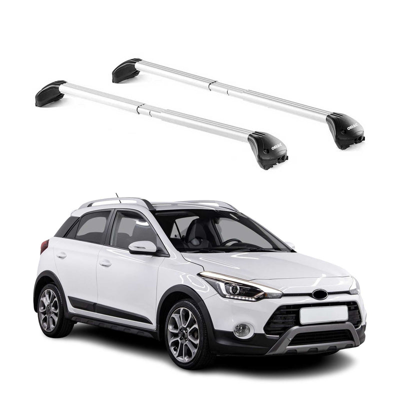 Dachträger für Hyundai i20 Active GB 2015-2020 5 tür 100kg Alu Silber 2x ABE