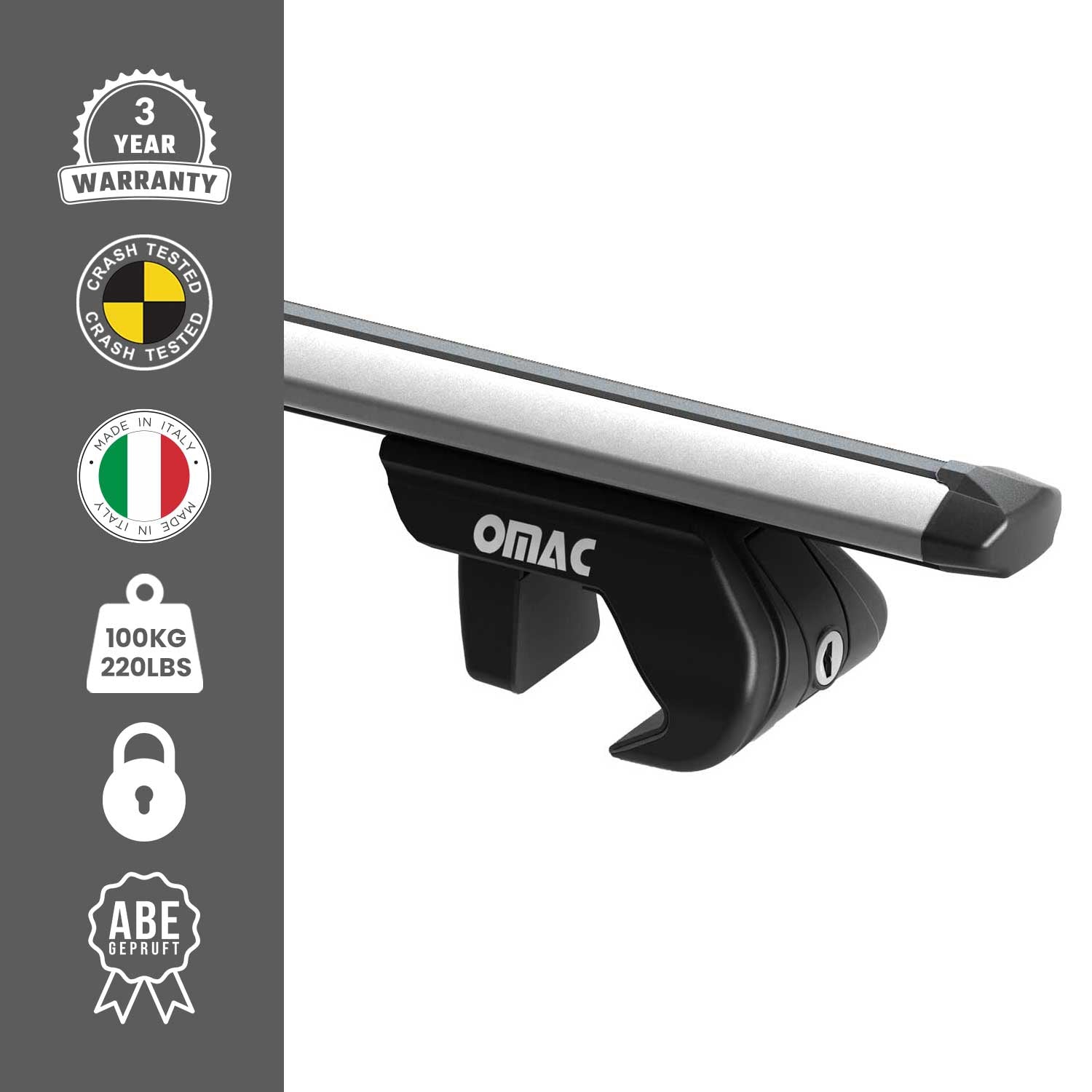 Dachträger Gepäckträger Universal für Autos Aluminium Silber 2 tlg 120 cm ABE