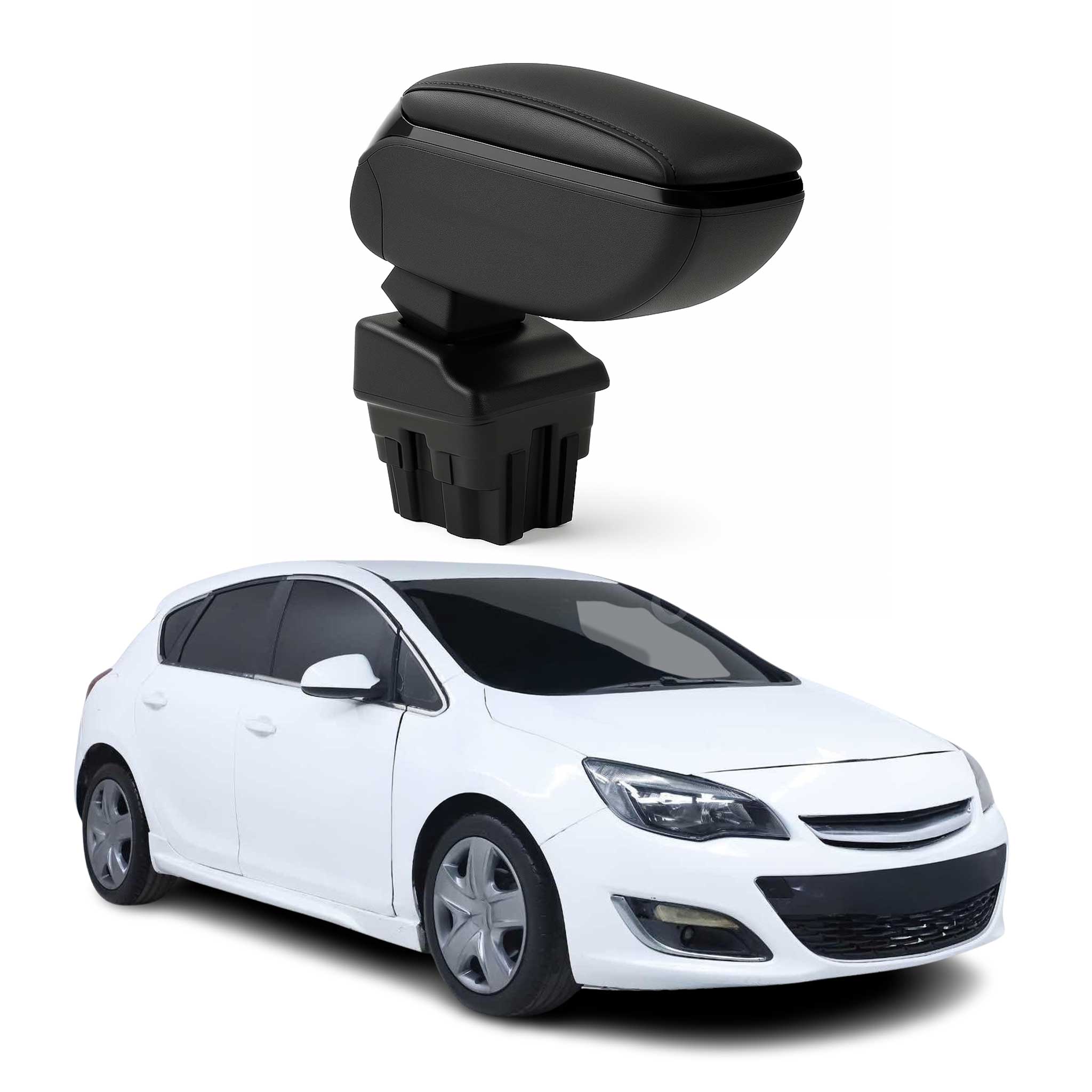 Armlehne Mittelarmlehne für Opel Astra J 2009-2015 PU-Leder ABS Schwarz