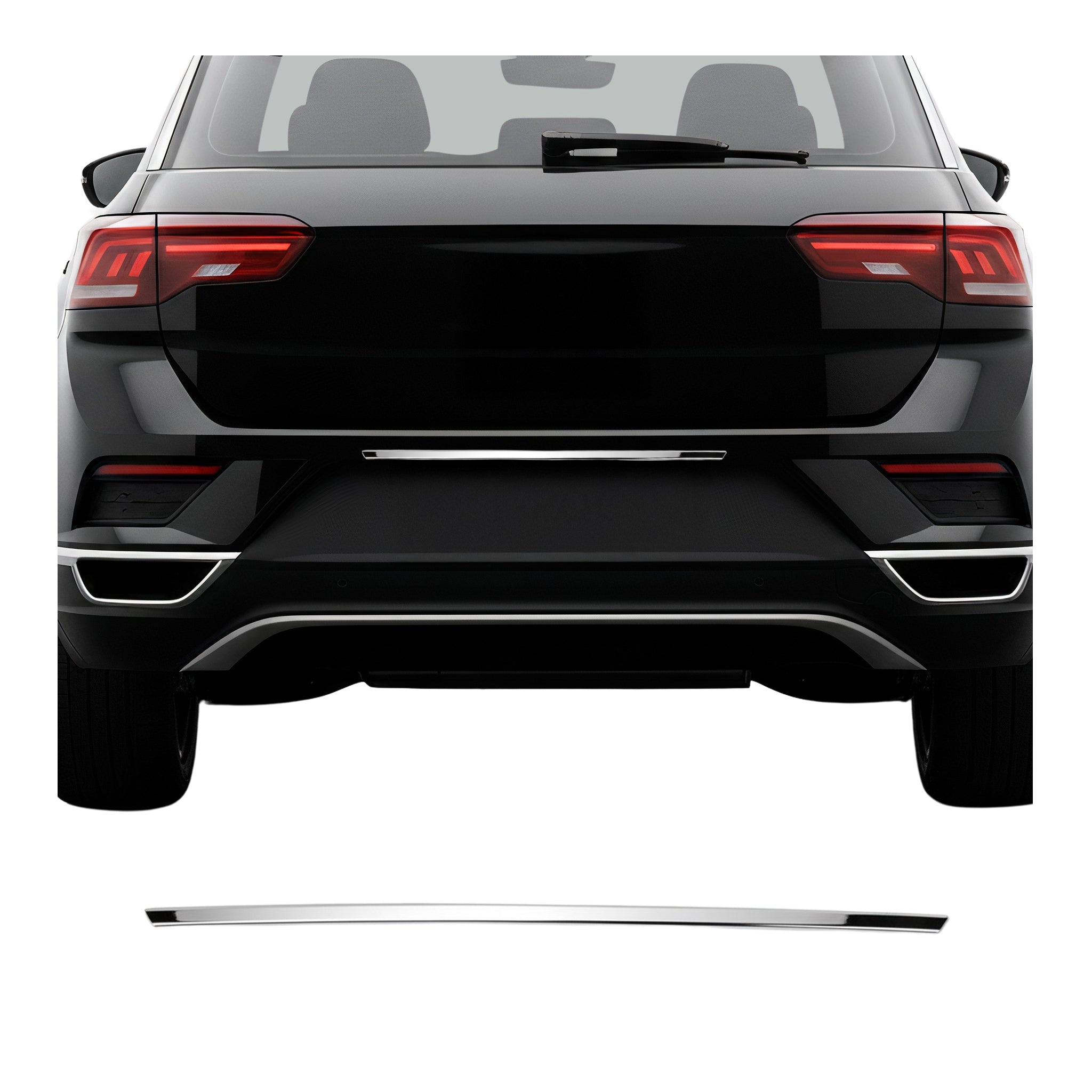 Kofferraumleiste Heckklappe Leiste für VW T-Roc 2017-2022 Edelstahl Chrom 1tlg