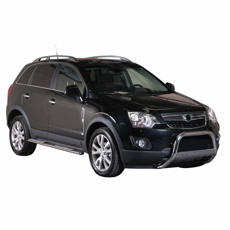 Edelstahl Seitenschweller Schwellerrohre für Opel Antara 2011-2015 Silber