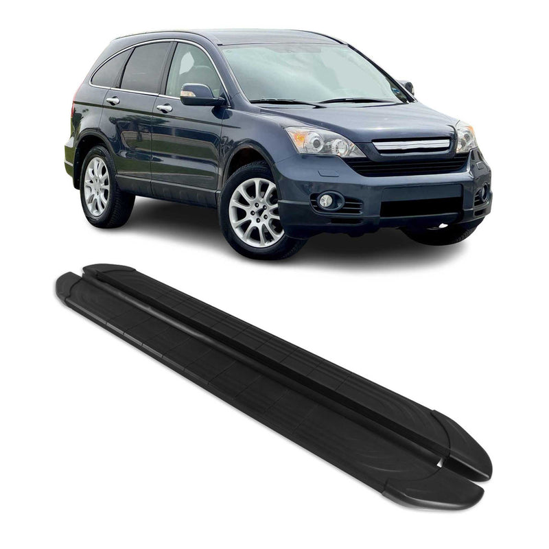 Trittbretter Seitenschweller für Honda CR-V 2007-2012 Aluminium Schwarz 2tlg