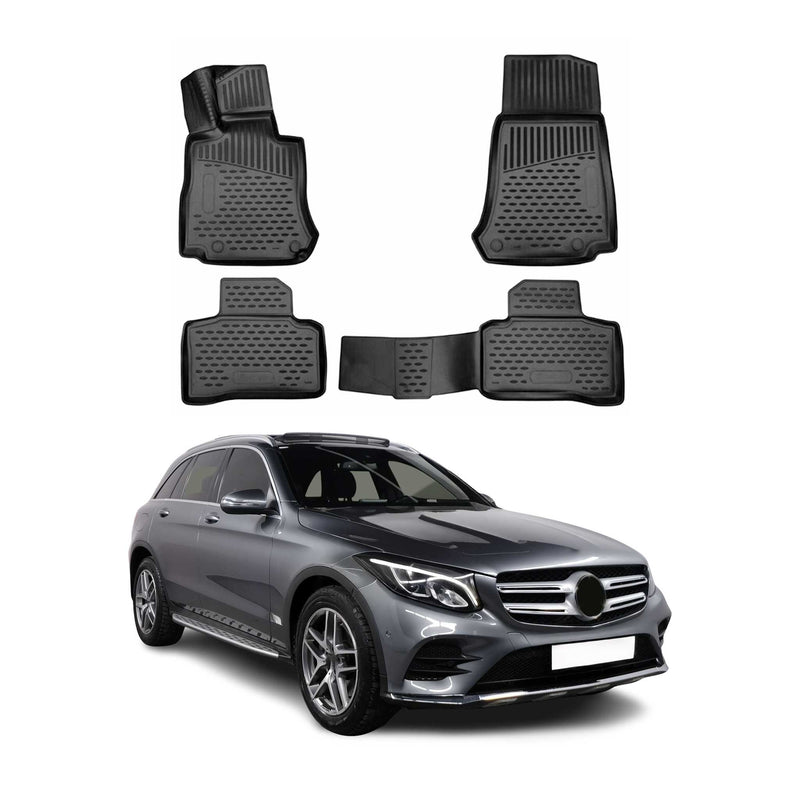 OMAC Gummi Fußmatten für Mercedes GLC X253 C253 2015-2022 TPE Automatten