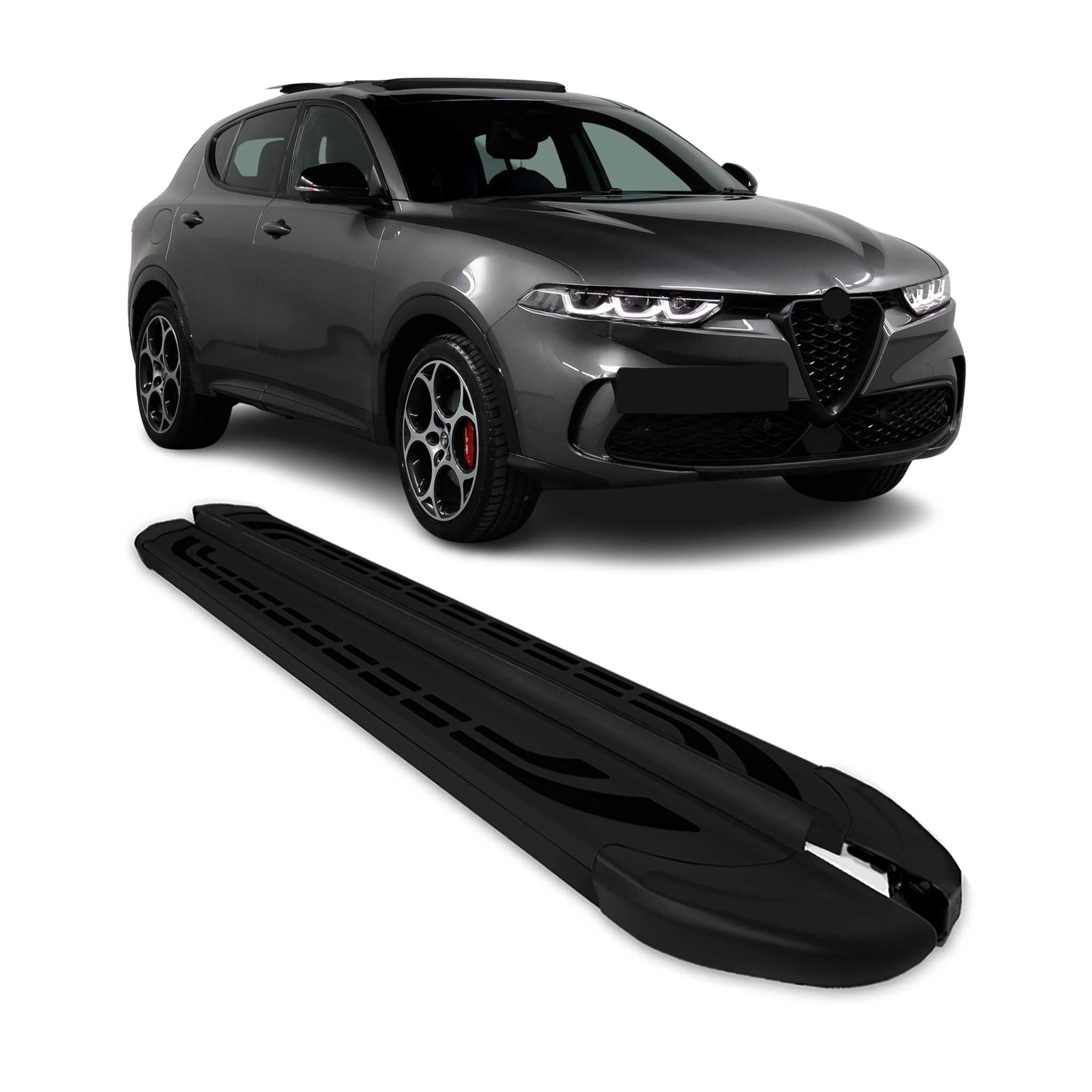 Trittbretter Seitenschweller für Alfa Romeo Tonale 2022-2026 Schwarz 2 tlg