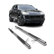 Edelstahl Trittbretter Schwellerrohre für Porsche Cayenne 955 9PA 2002-2010 Grau