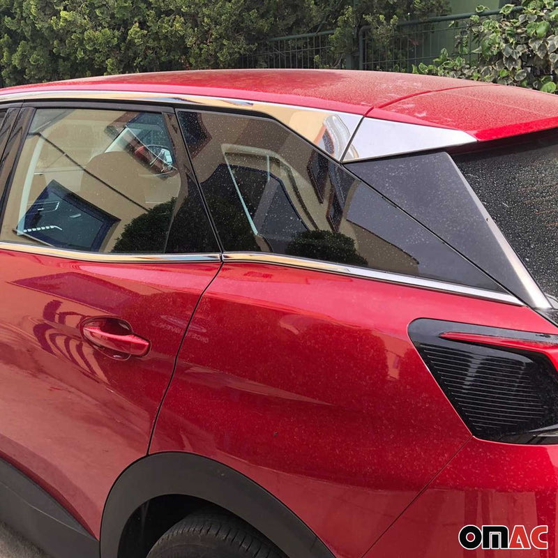 Window strips decorative strips for Peugeot 3008 2016-2025 stainless steel chrome 8 pieces